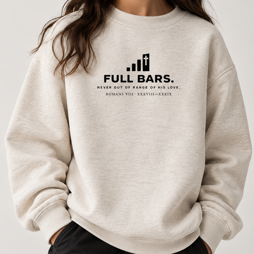 Full Bars. Kids Crewneck, Black Pink Forest Green Maroon Natural Heather