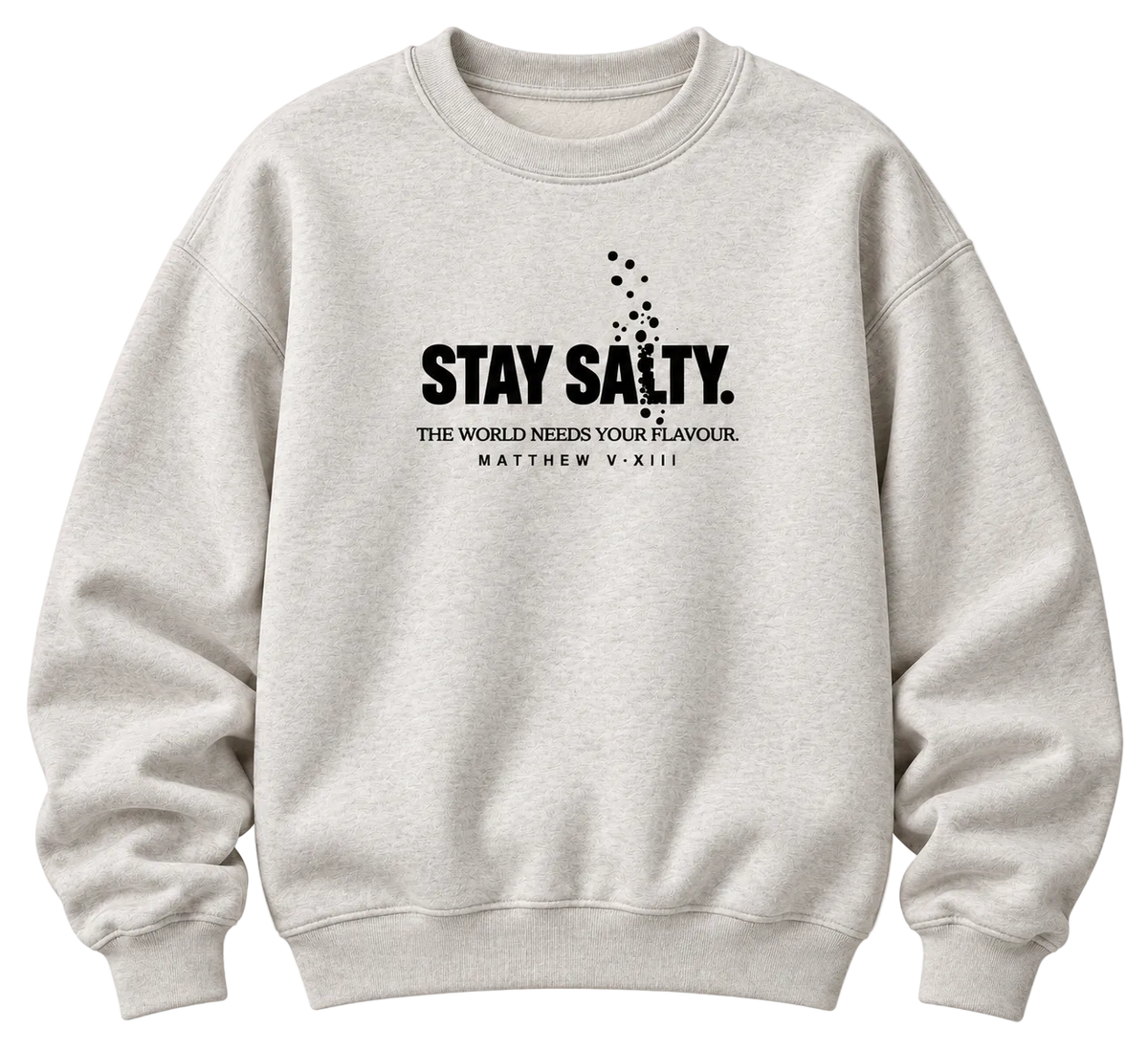 Stay Salty. Kids Crewneck, natural heather
