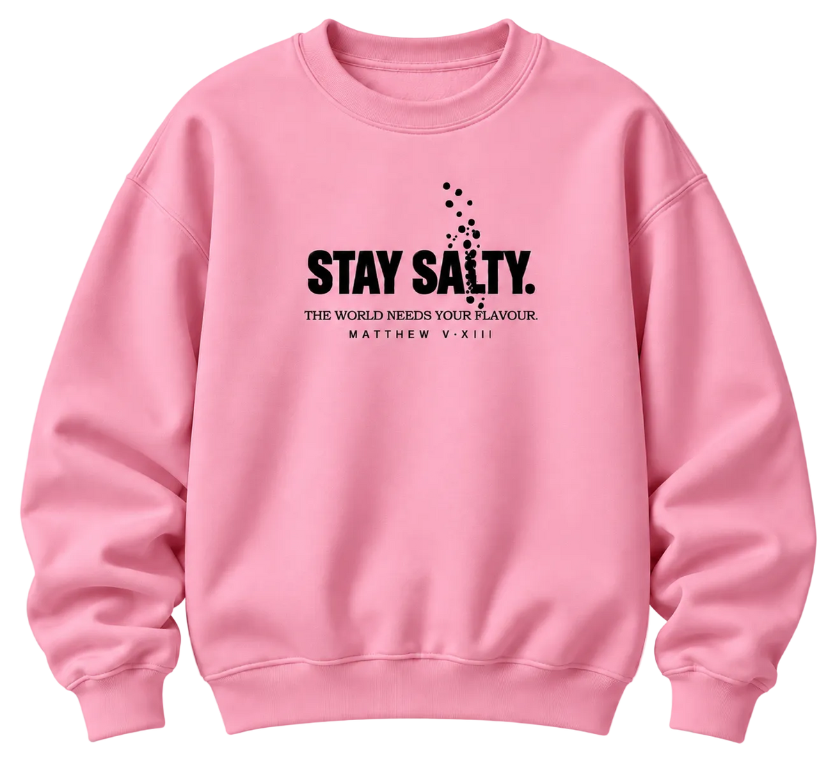 Stay Salty. Kids Crewneck, Pink