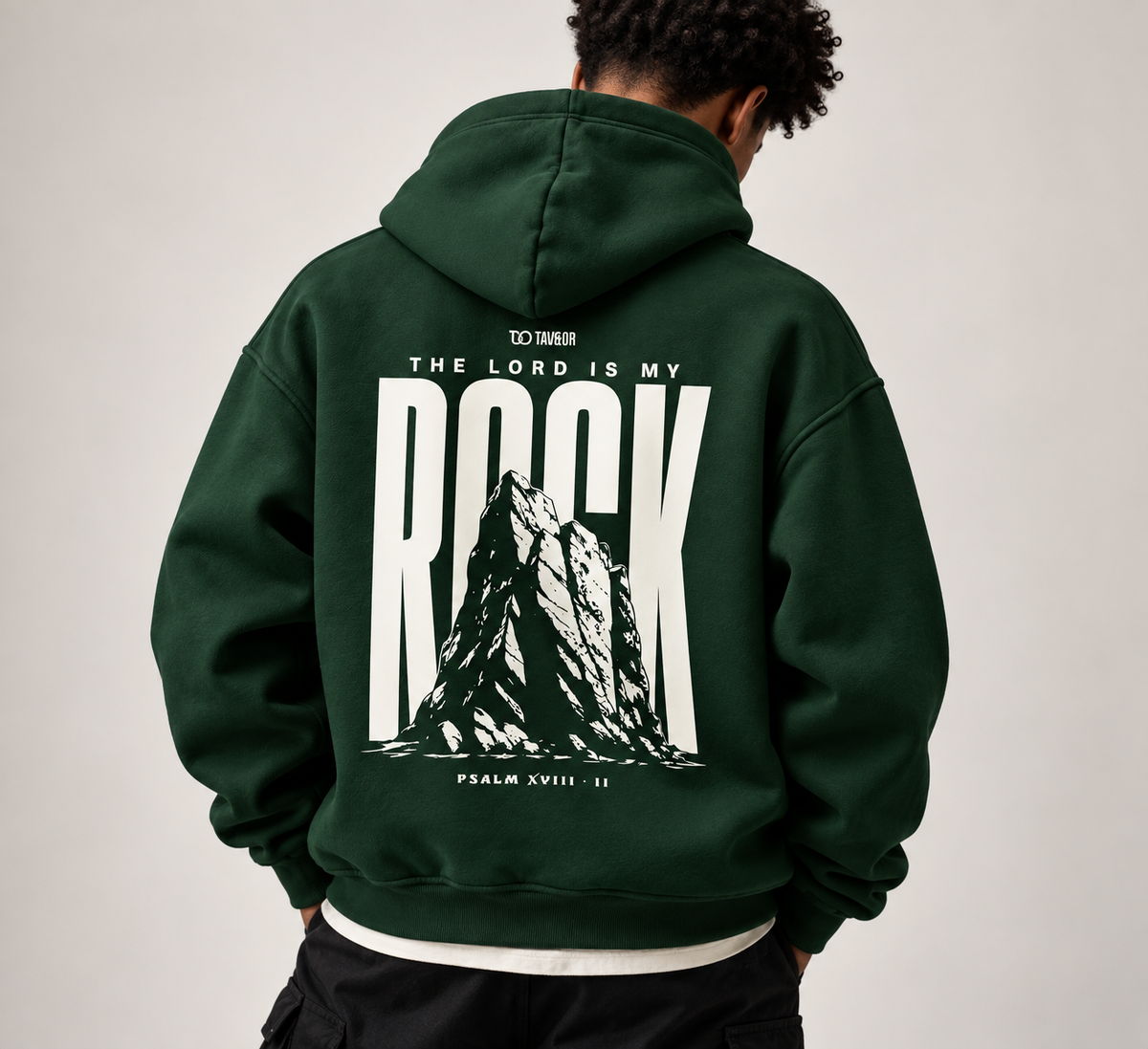 The Rock Kids Hoodie, Forest green