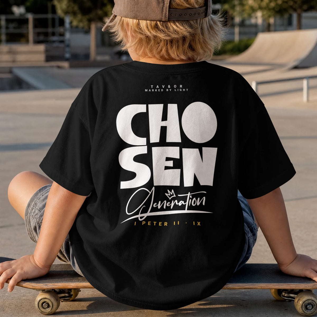 Chosen Generation Kids Tee, Black, forest green, navy blue, pink,